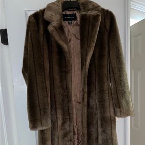 Faux Fur Sable Full Length Coat